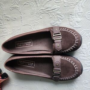 Skechers Brown Loafers with Buckle